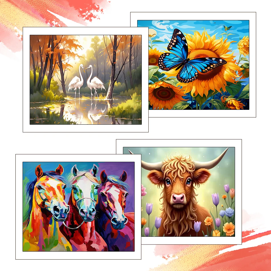 

RUOPOTY Painting By Number Adults New Animals 40X50cm Diy Drawing Picture Color Markers Acrylic Paints Oil Kits Home Decor Items
