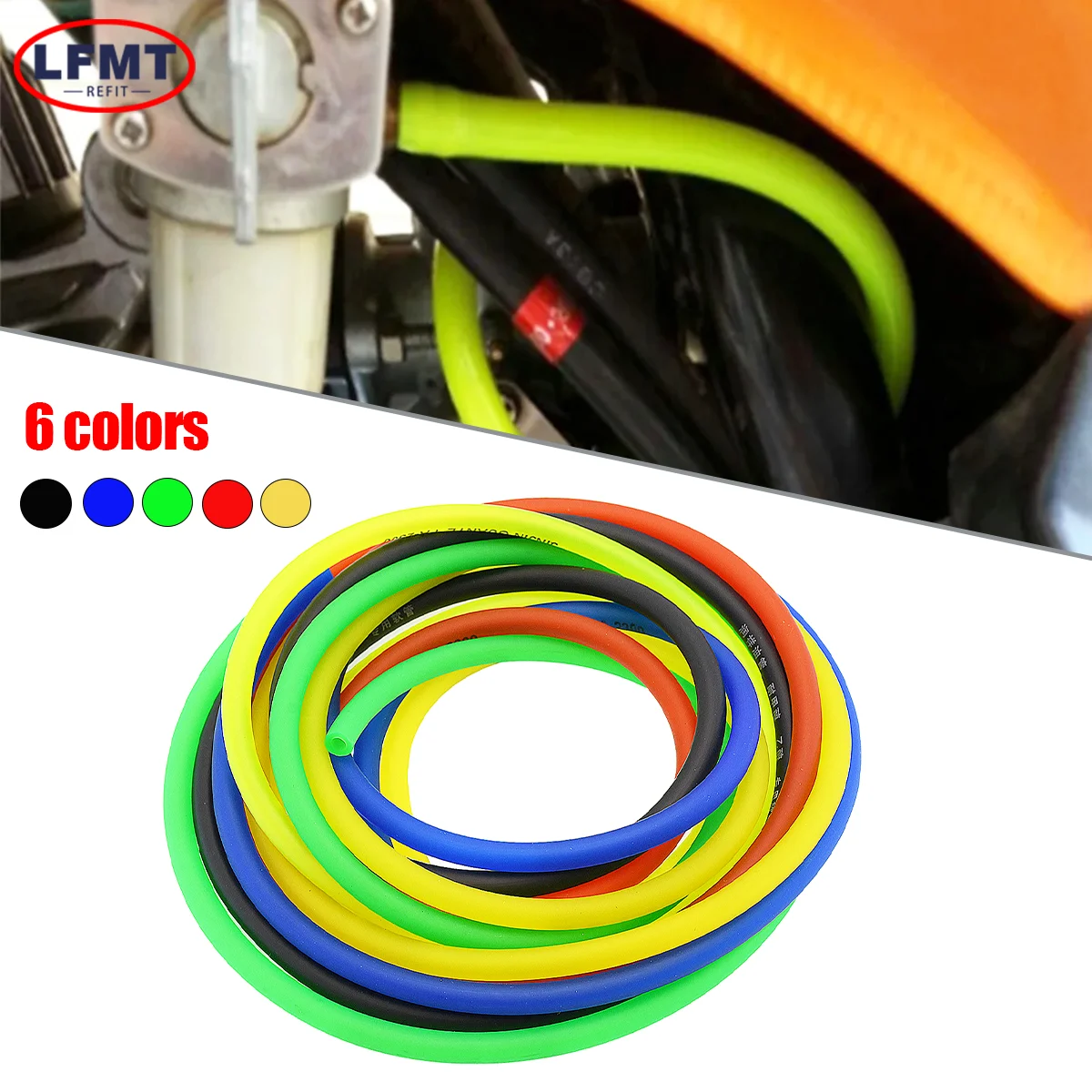 Universal 6mm gasolina combustible filtro de aceite ATV filtro de combustible motocicleta Scooter motocicleta ciclomotor Scooter Dirt Bike
