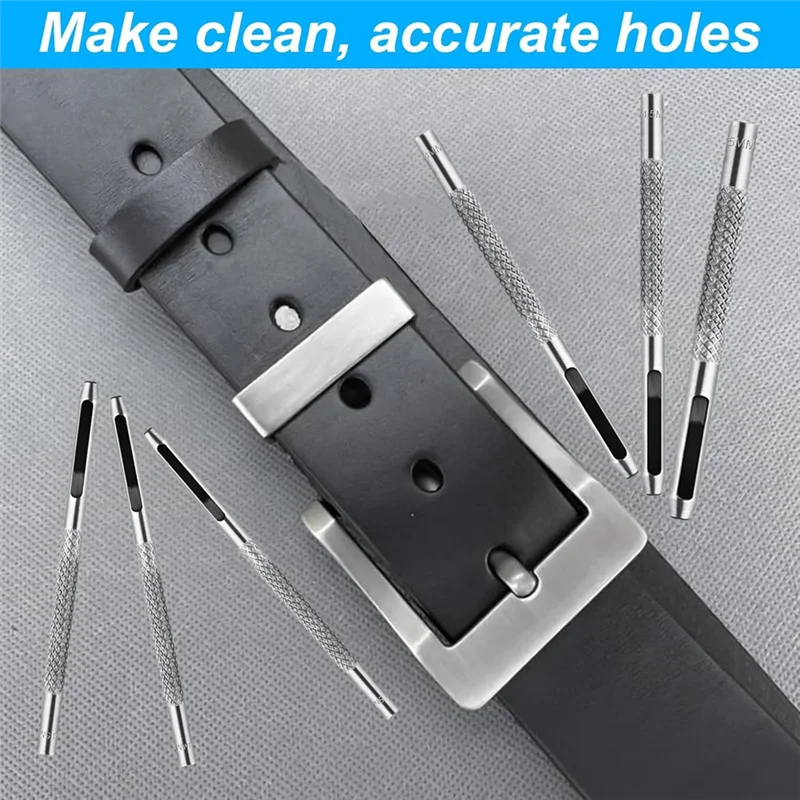 【Hot Selling】9-Piece Punching Tool, Hollow Punch Set For Stitching Punching Tool, Leather Watch Strap Belt Punching Tool