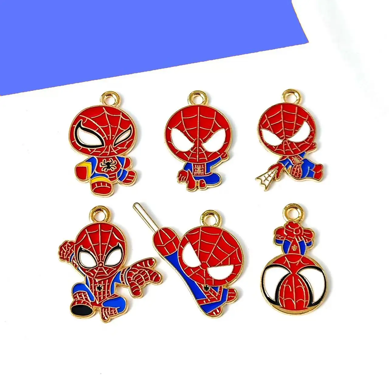 10pcs cartoon alloy oil drop pendant, DIY jewelry making ear