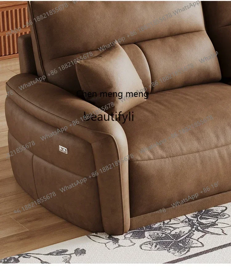 X   Italian Minimalist Multifunctional Electric Sofa Modern Minimalist Living Room Zero Wall Adjustable Smart Sofa Cat's Paw Clo