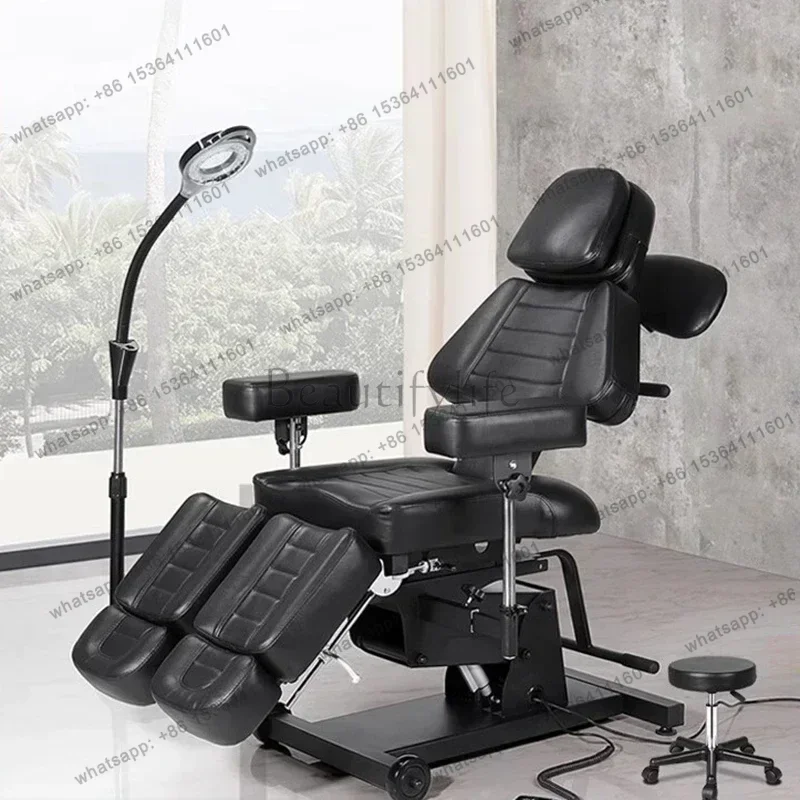 Factory Direct Sales Electric Tattoo Bed Multifunction Tattoo Massage Face Spa Beauty Bed Esthetician Medical Salon Furniture Ca