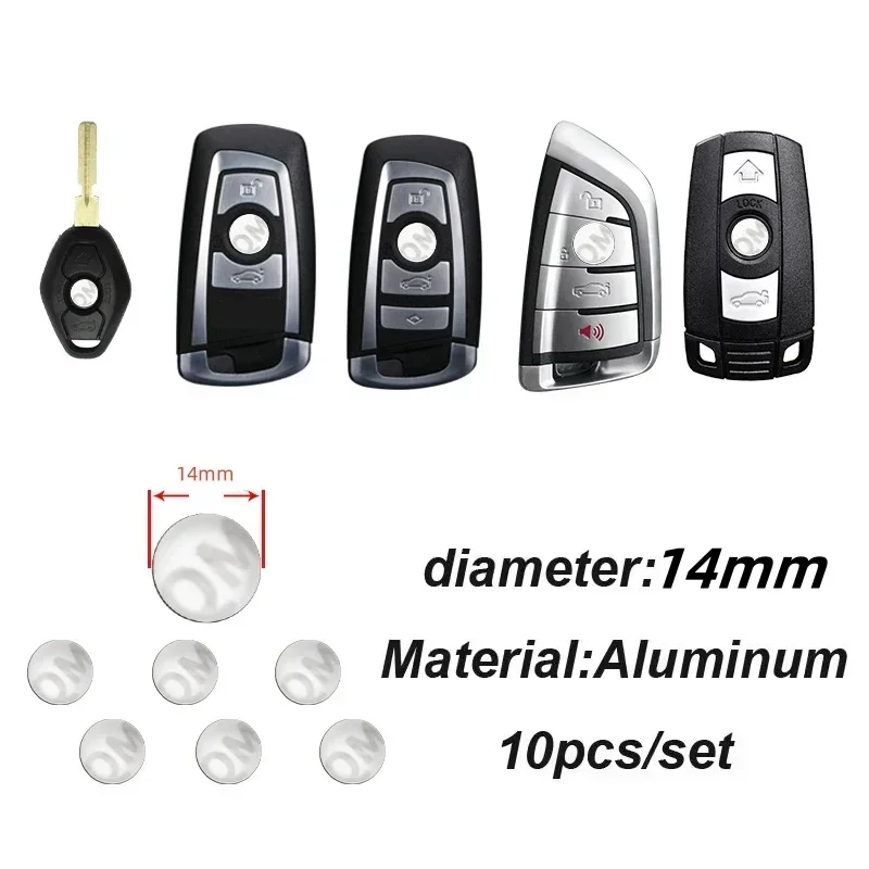 جديد 11 مللي متر 14 مللي متر شعار سيارة ملصق لسيارة مفتاح تحكم عن بعد لسيارات BMW M E46 E39 E90 E60 E36 F30 F10 E34 E30 M3 M4 M5 X5 X6 X7 #4