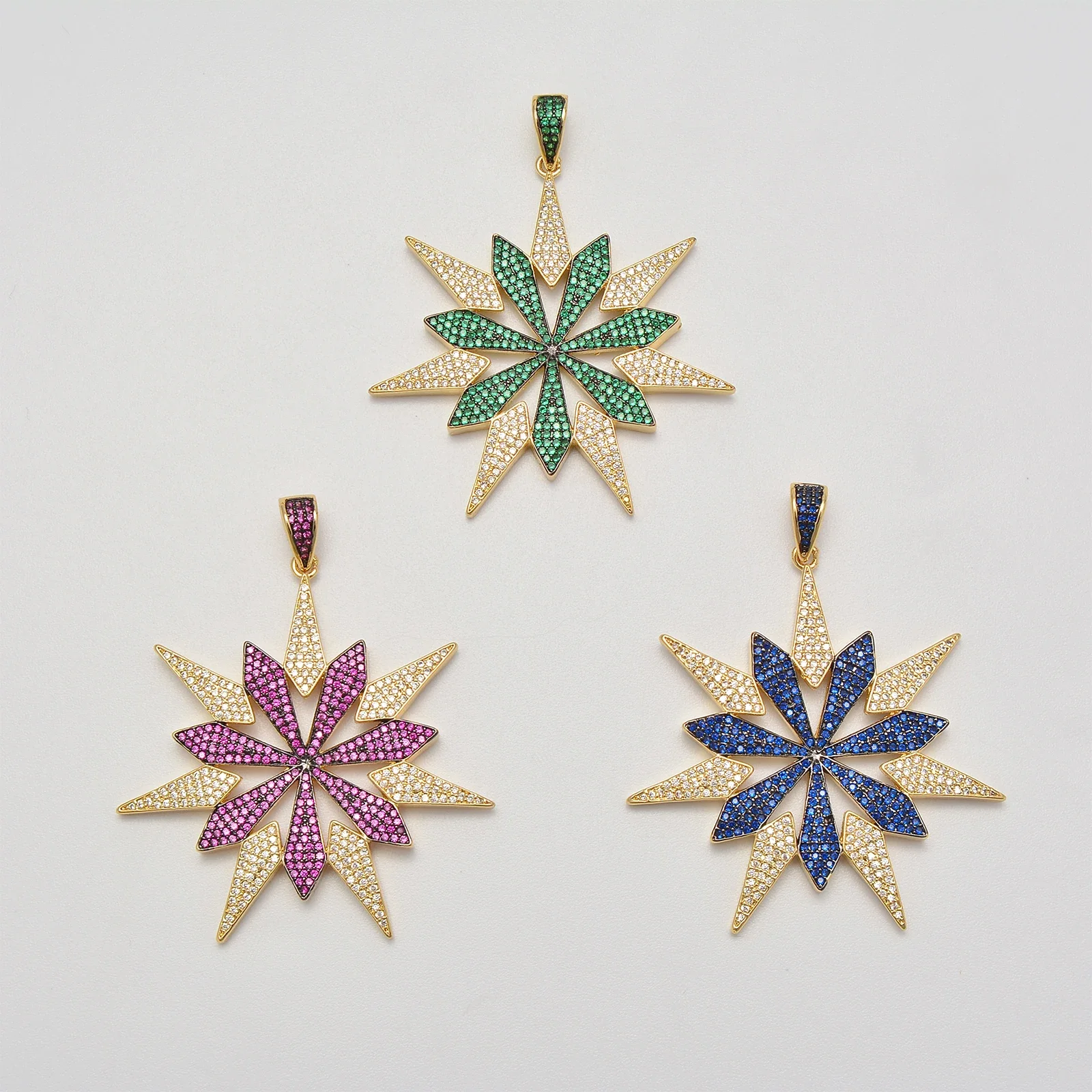 Pendants for Women Pendant Clasp Flowers Hexaxed Star Charms DIY Necklace Bracelet Couple Chain High Quality Jewelry Accessories