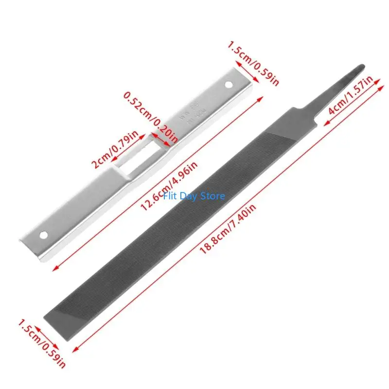 F92C 27742 Depth Gauge Tool with Flat File for Accurate Rakers Adjustment Cutting