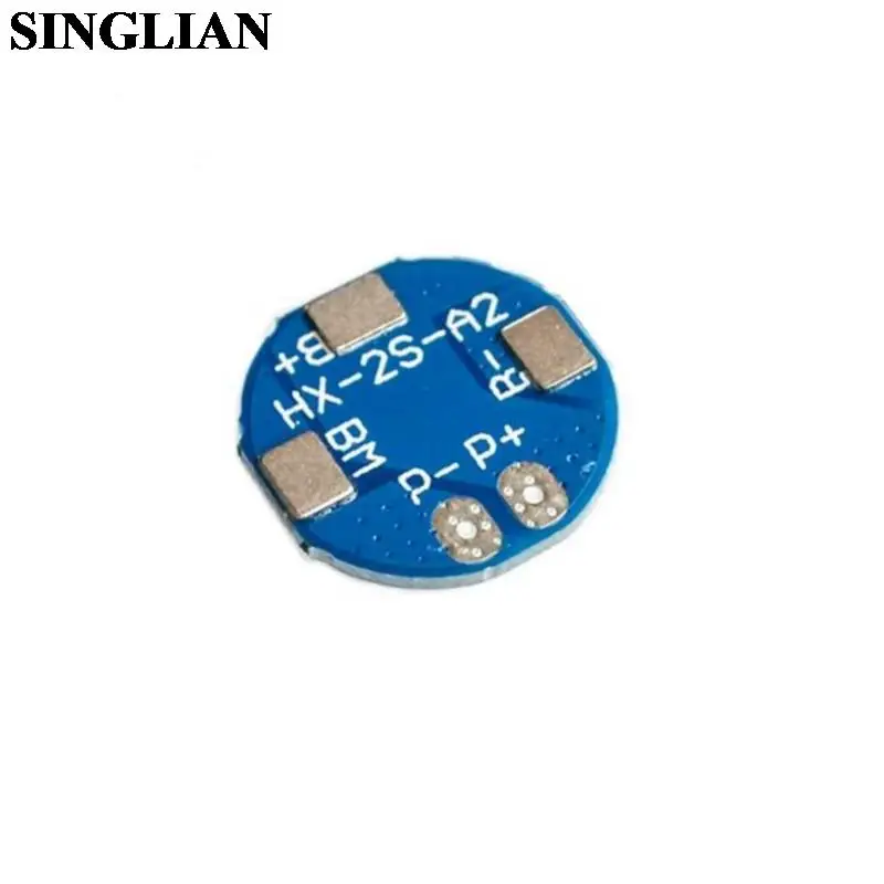 2S 8.4V Lithium Battery Protection Board Circular 7.4V Overcharge Over Discharge Protection 5A Working Current 7A Current Limit