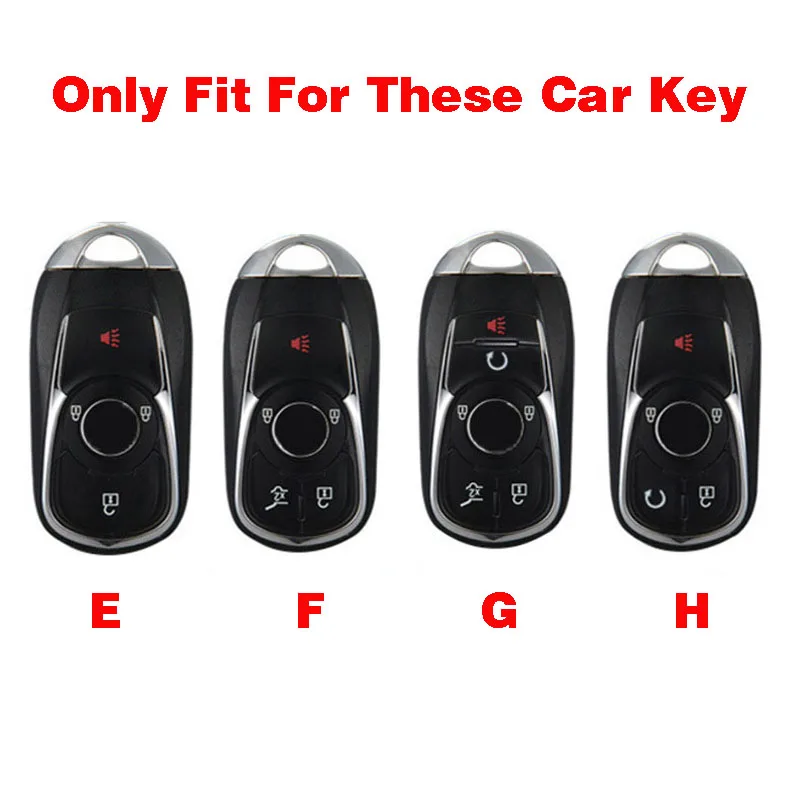 Carbon Fiber+ Silicone Car Key Case Full Cover For Buick Encore ENVISION NEW LACROSSE Vervno GS 20T 28T OPEL Astra K 2019 2020