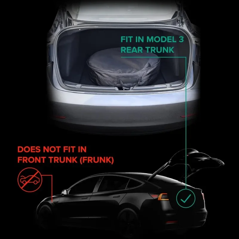 حاملات الإطارات الاحتياطية-2017+ تسلا موديل 3 طويلة المدى 125/80R18 الإطارات، مقبس مقص، حديد الإطارات، المقابس، حقيبة حمل