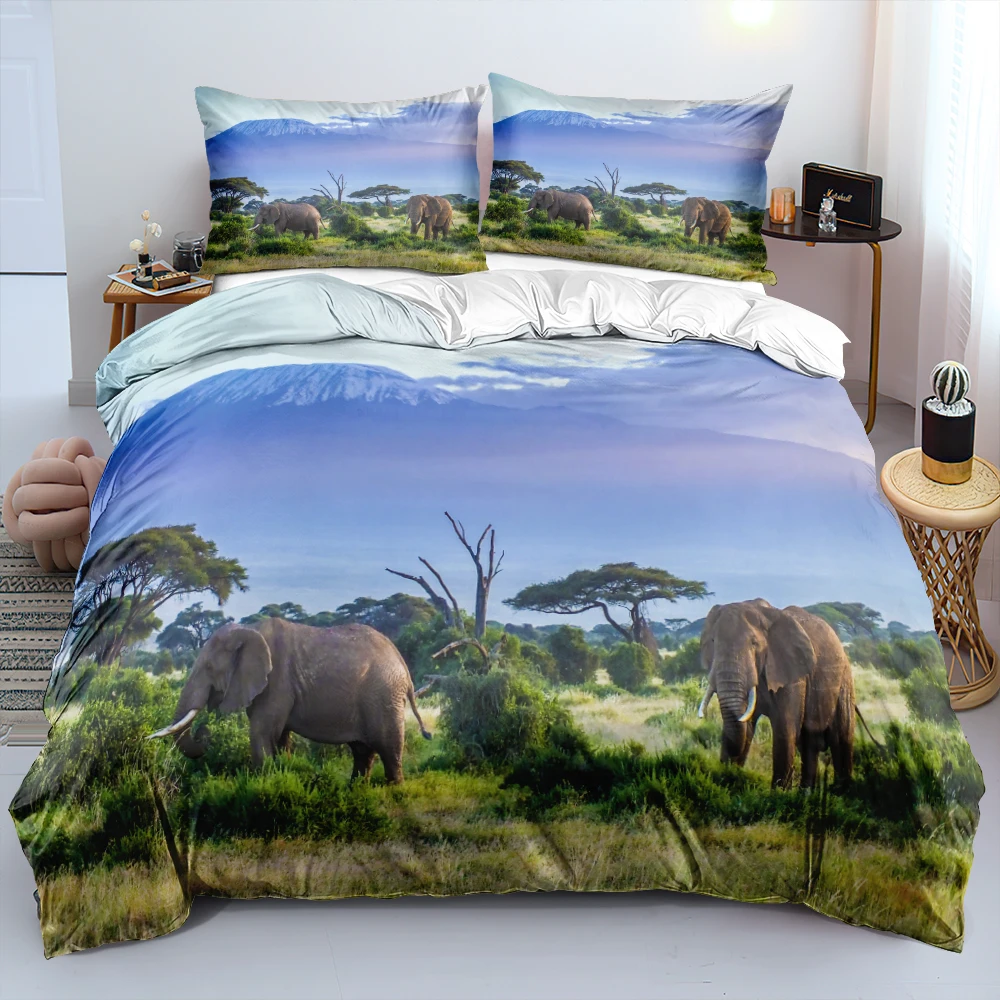 Animal Duvet Cover Sets Custom Design 3D Elephant Bed Linen Pillow Covers 180*200cm Full Twin Double King Size Camel Beddings