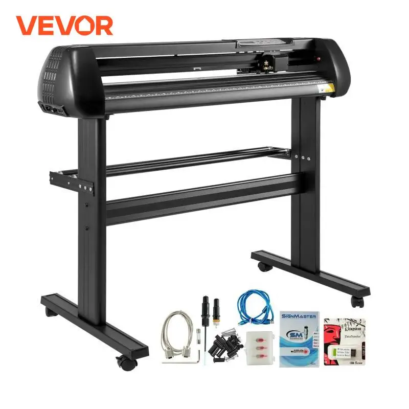 Vevor 28 Inch Vinyl Cutter Machine Met Floor Stand Vinyl Plotter Verstelbare Force & Speed Signmaster Software Voor Teken Maken