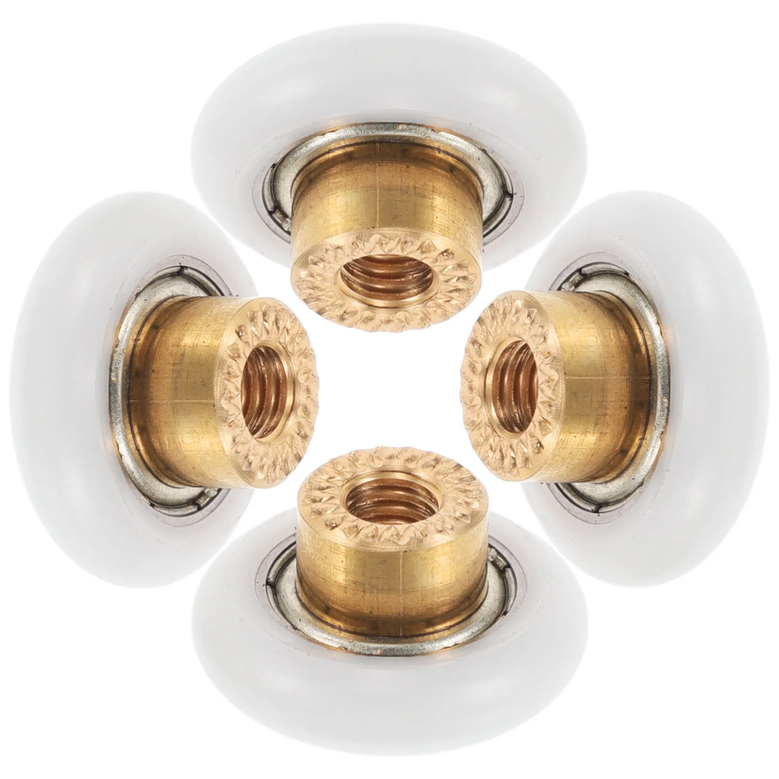 

4Pcs Shower Door Rollers Enhanced Stability Longterm Reliability Large Flat Wheel Arc Design Bathroom Sliding Door Parts