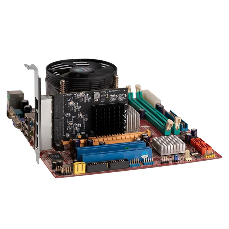 

Y89A-yPCIe 4-портовая плата контроллера Gigabit Ethernet 1X 1000 Мбит/с NIC RTL8111H чипы с низкопрофильным кронштейном для