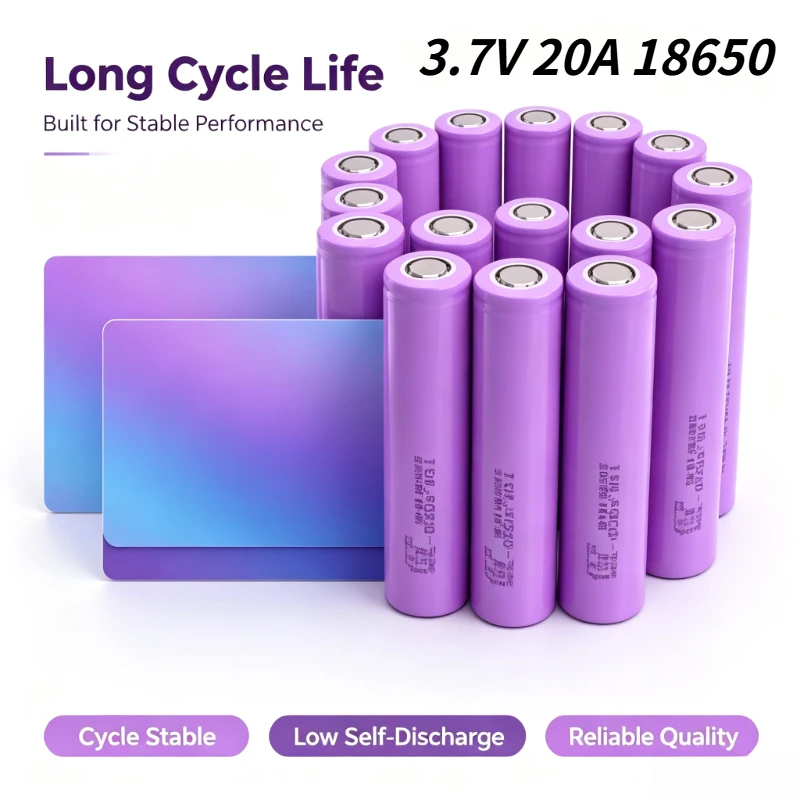 3.7V INR18650‑35E Upgraded Grade A 18650 Battery 3500mAh 20A Low Heat High Drain Cell For Electric Skateboard Modification Kit