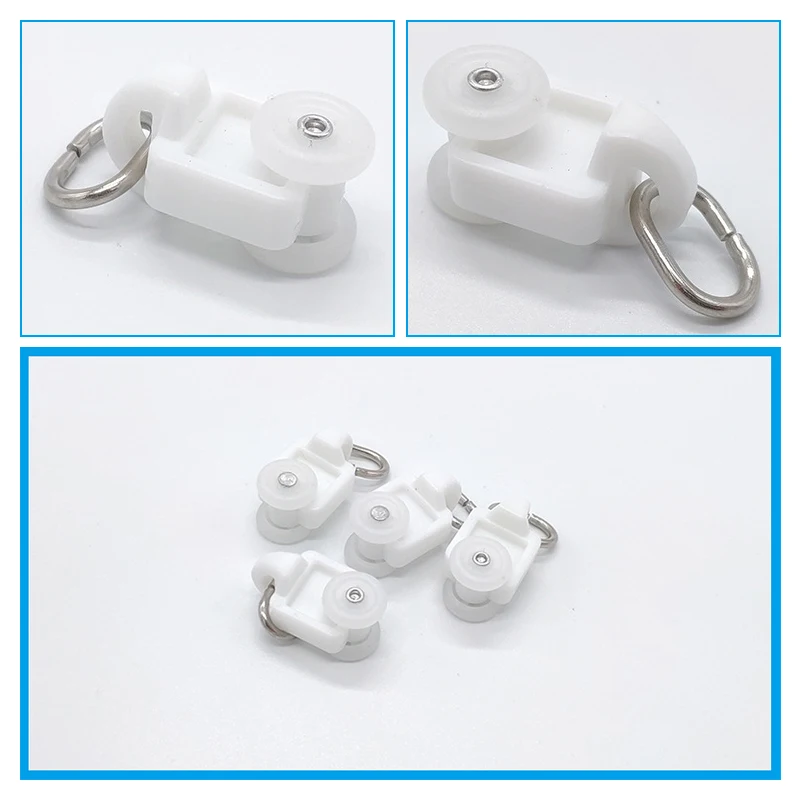50/100pcs  Curtain Track Sliding Runners Carrier Rollers For Straight  Curtain Wheel Rail Track Accessories