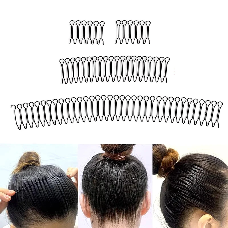Women Invisible Broken Hair Hairpin Adult Tools Roll Curve Needle Bangs Fixed Insert Comb Professional Styling Accessories
