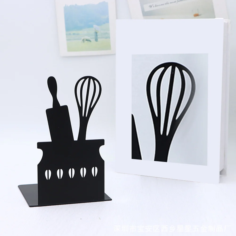 2pcs Cartoon Bookends Metal Kids Book Ends For Shelves Desktop Organizer Home Office Library Decor Book Stoppers Household