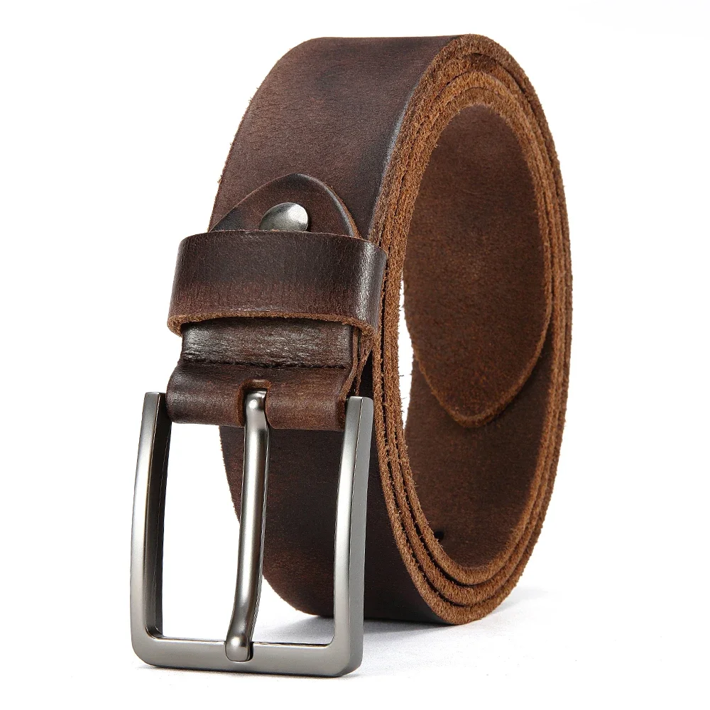 Echtes Leder Für Männer Hohe Qualität Schnalle Jeans Rindsleder Casual Gürtel Business Cowboy Bund Männlichen Mode Designer