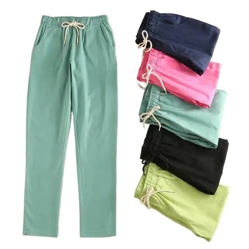 

Spring casual Cotton Linen Pants Plus size pencil Trousers Summer vintage streetwear pants joggers palazzo pants jogger pantalon