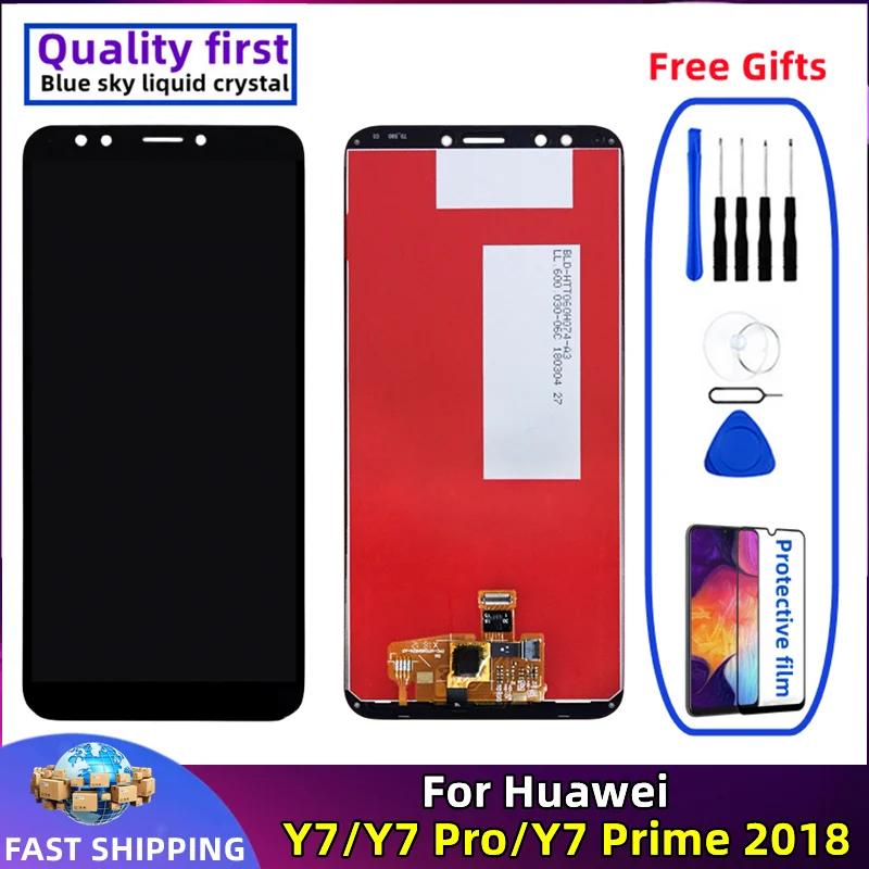 For Huawei Y7 Pro Prime 2018 LDN-L21 LCD Original With frame Mobile Phone Display Touch Screen Digitizer Assembly Replacement