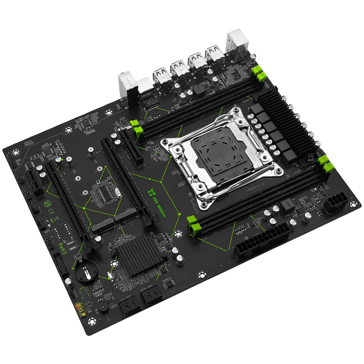 MACHINIST X99 Kit Placa-mãe Xeon E5 2670 V3 Processador CPU Set LGA 2011-3 16GB DDR4 ECC Memória RAM Combo 2 × NVME M.2 USB3.0 MR9A