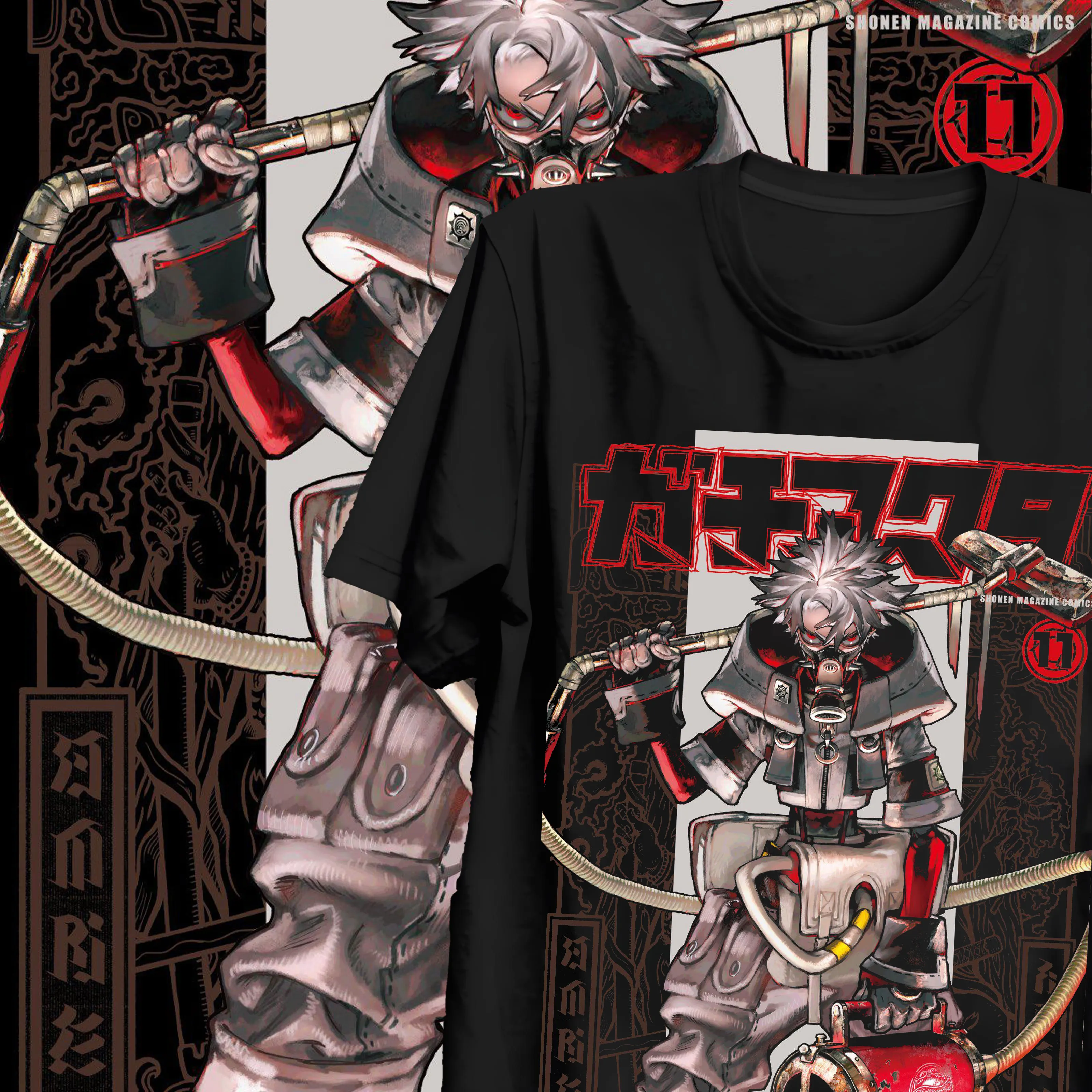 Männer Frauen Übergroße Y2k Kurzarm Anime Geschenk für Junge Mädchen T-Shirt Japanische Hot Anime Gachiakuta T-shirt Weiblich Männlich Kleidung