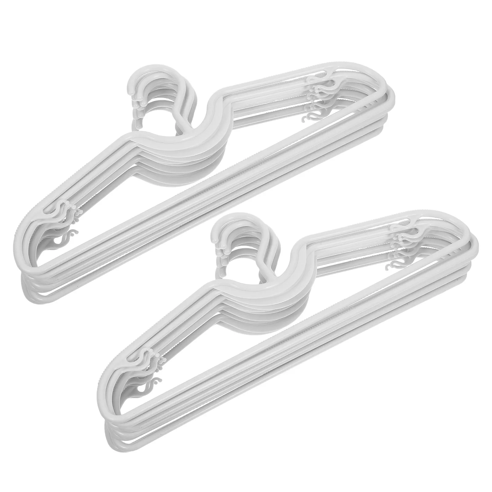 20Pcs Short Neck Plastic Clothes Hangers Non-Slip No Mark Space Saving for Shirts Sweaters Coats Dresses Pants Travel Portable