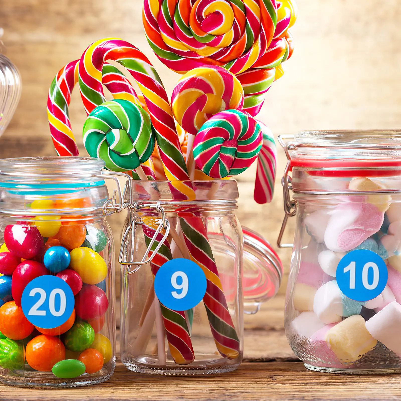 

8 Sheets Number Stickers Easy Apply Round Digital Label for Organizing Storage Bottles Keys Cabinets Reliable Number