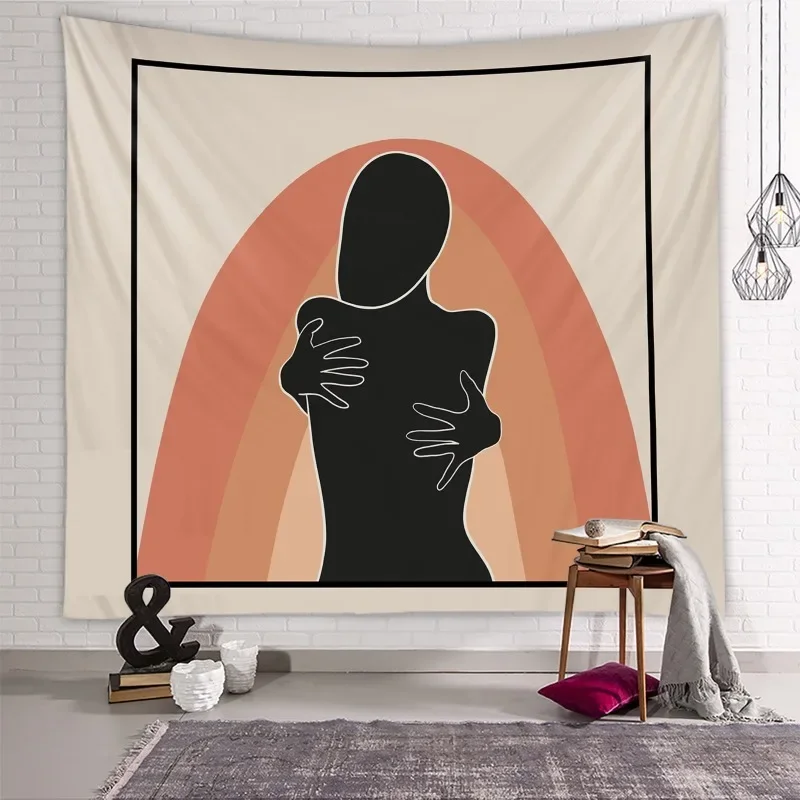 

Tapestry Ins Backdrop Cloth Hanging Cloth, Home Décor Bohemian Blanket, Tapestry Morandi Wall Rug