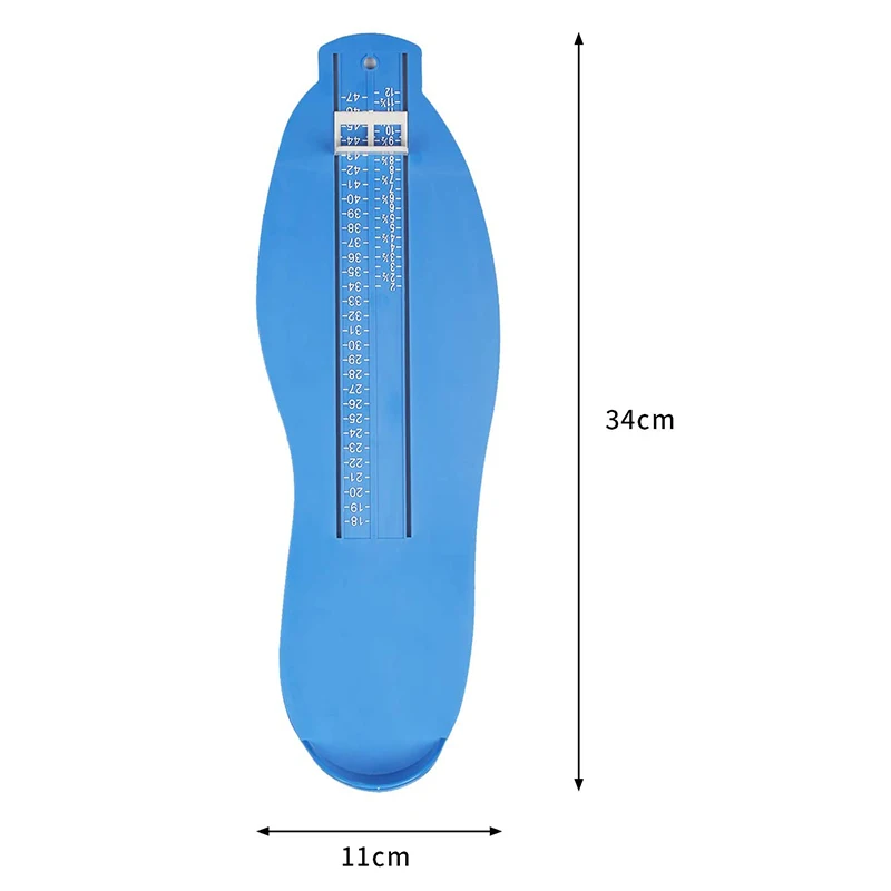 Universal Foot Measuring Ruler for Adults & Children, Sizes 18-47 (1pc)