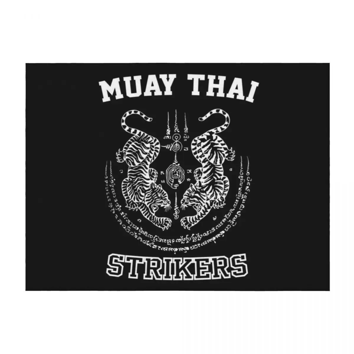 

Muay Thai Kickboxing Fighter Tigers Sak Yant Throw Blanket Sofa Personalized Gift manga Plaid Blankets