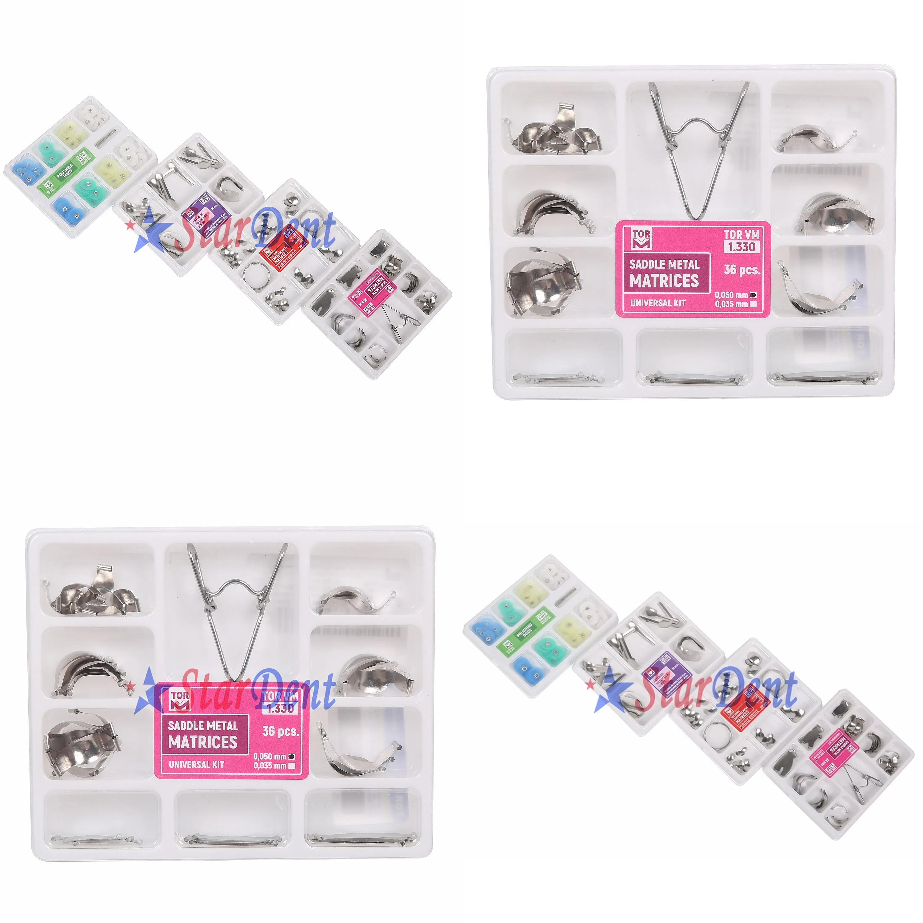 Orthodontic Dentals Disposable Saddle Matrix Bands Universal Kit for Teeth