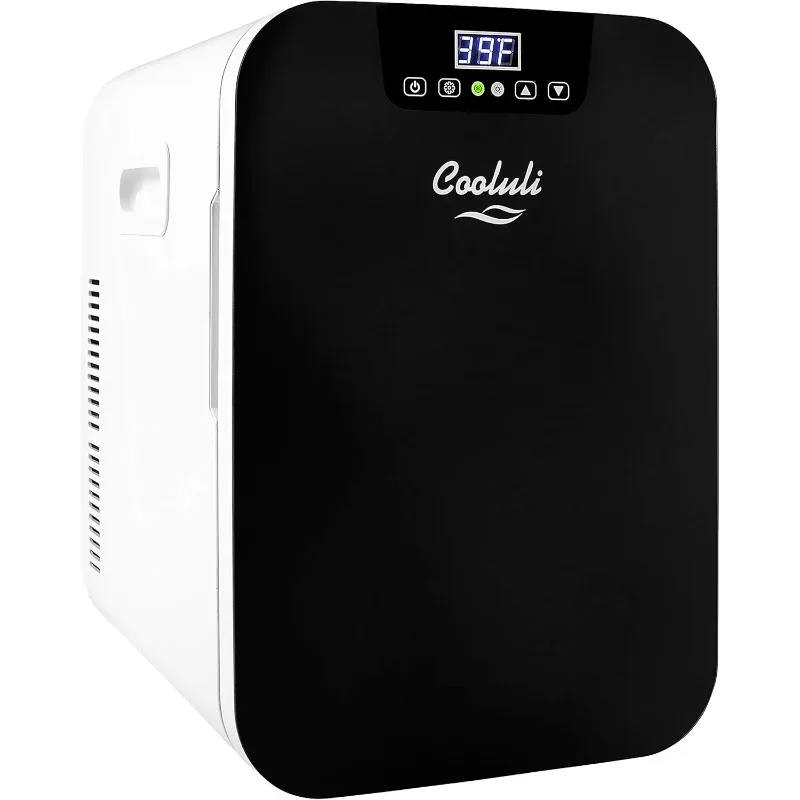 Cooluli 20 Liter Mini Fridge with Temperature Control - Black