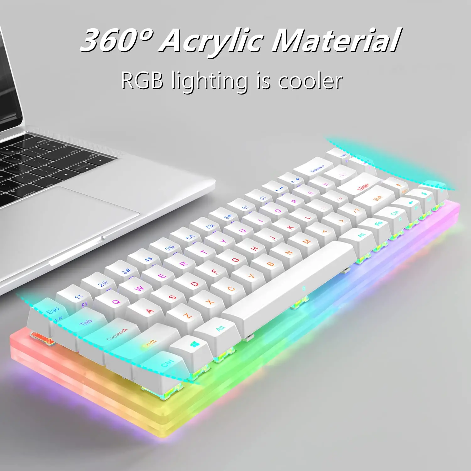 Imagem -04 - Teclado Mecânico com Fio Gaming Rgb Backlit Gateron Switch para pc Laptop Mulheres K66 Gamer Hot Swappable Tipo-c