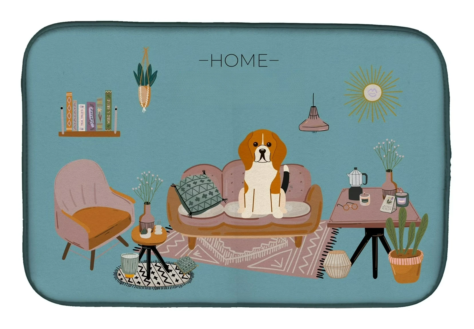 

Tricolor Beagle Dish Drying Mat