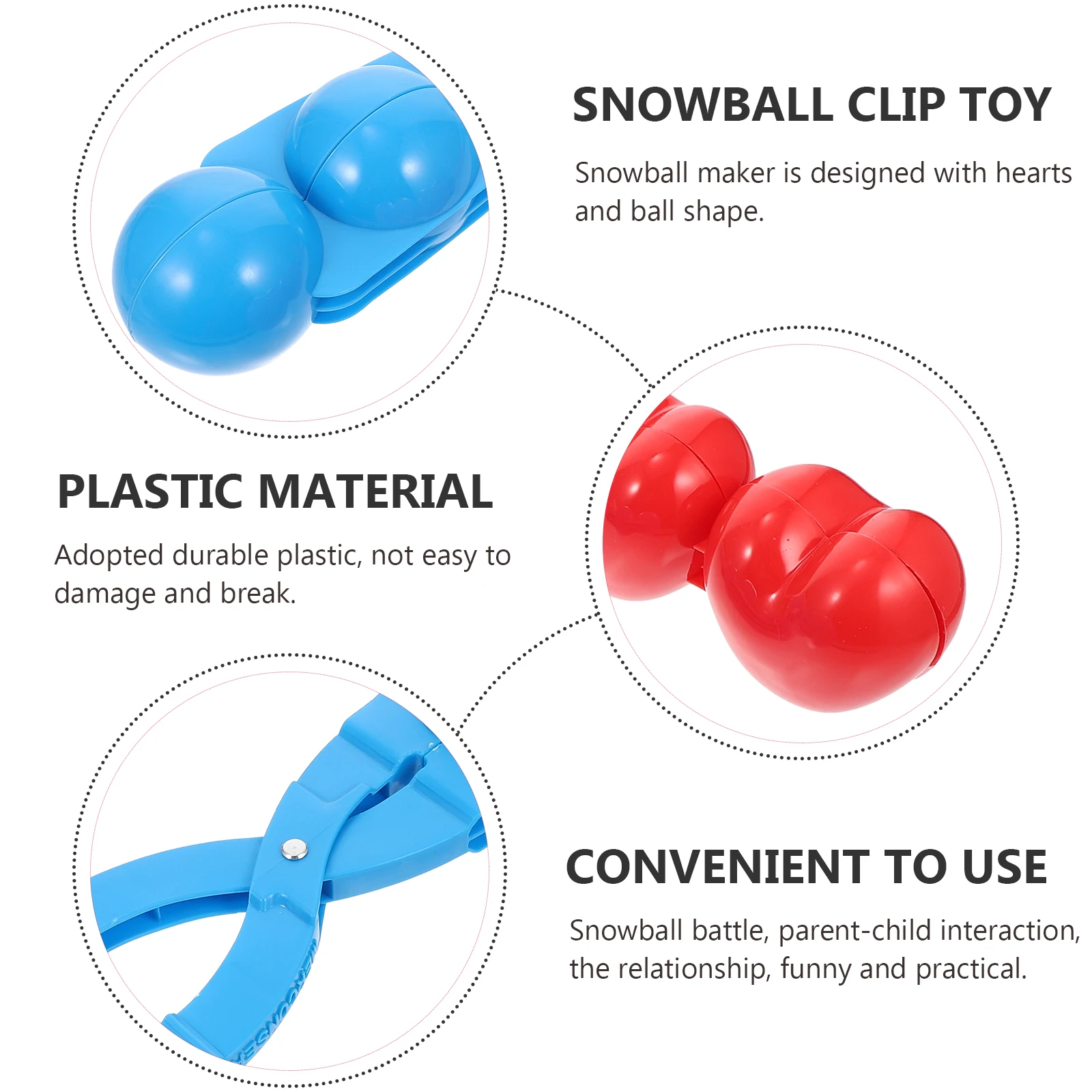 

2pcs Clip Kids Maker Tool Outdoor Winter Fun Plastic Plaything For Children Clamp Beach Funny