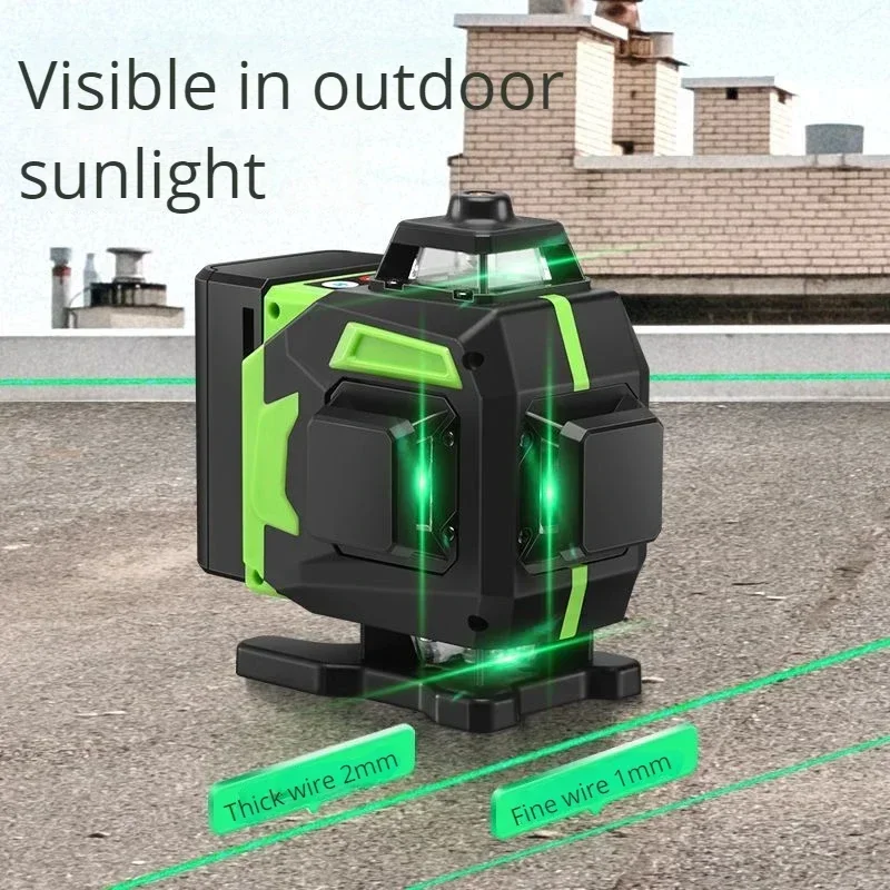 점보 대용량 배터리 미니 레이저 레벨 16라인 자동 수평 360 °   건설 공구용 미국 및 EU 플러그