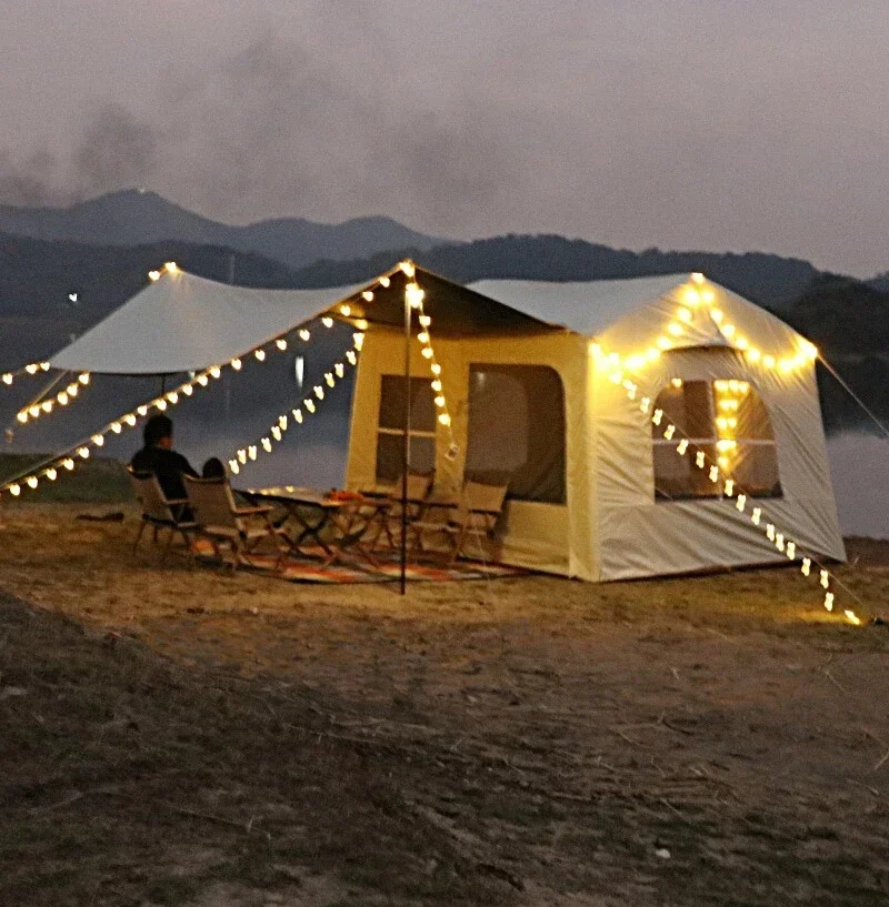 

DirOutdoor Camping Equipment, Camping Overnight, Thickened Rainproof, Two Bedroom, One Living Room, Portable And Free Cabin Tent