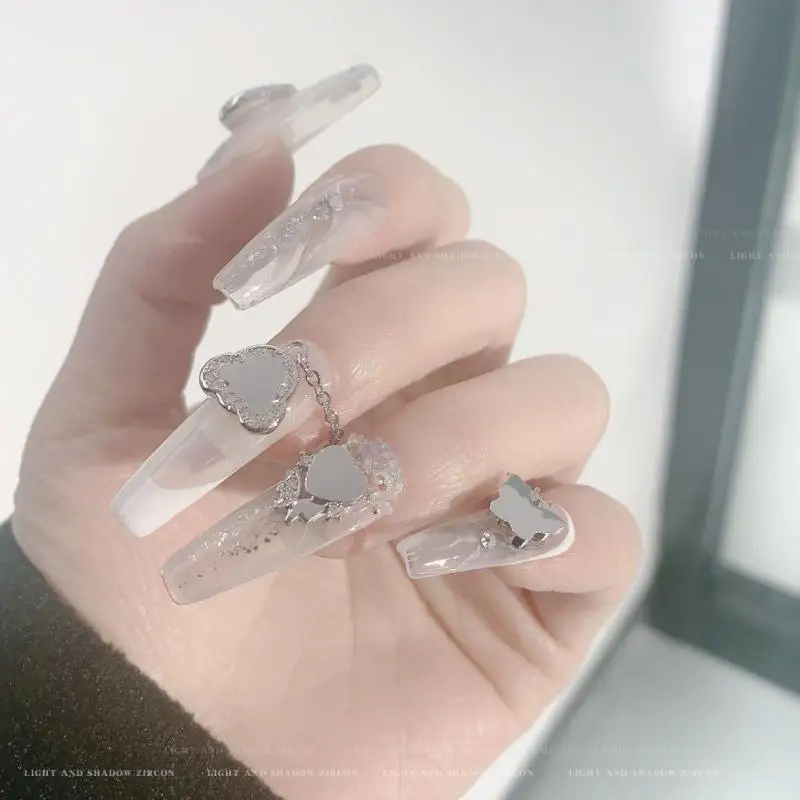 الزركون مسمار الفن مجوهرات مسمار حجر الراين ضوء الظل الإسقاط سلسلة قلادة مانيكير مسمار الفن الديكور مسمار الملحقات