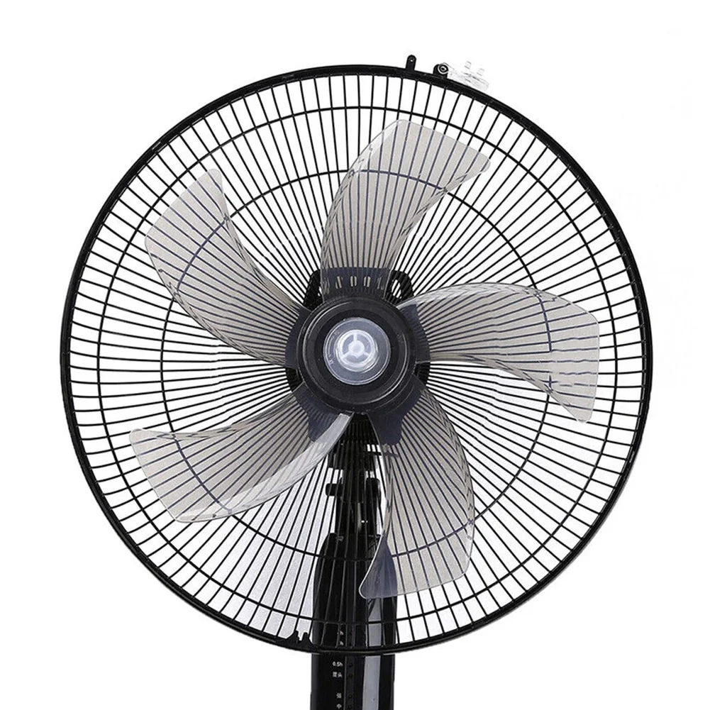Hoja de ventilador para el hogar de 16 pulgadas, cinco hojas con cubierta de tuerca para mesa de Pedestal, hoja de ventilador de suelo, accesorios de aspas de ventilador grises
