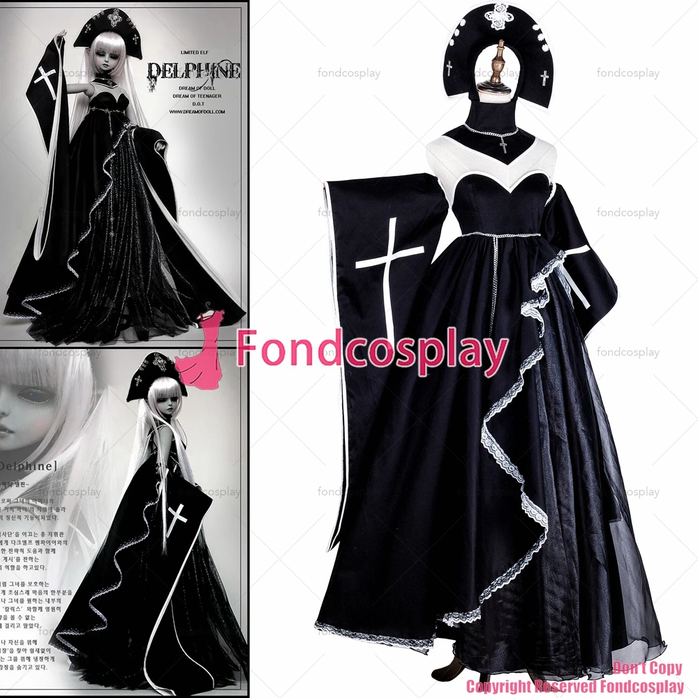 fondcosplay sd black cotton doll dress gothic punk cosplay Costume cosplay costume CD/TV[G1748]