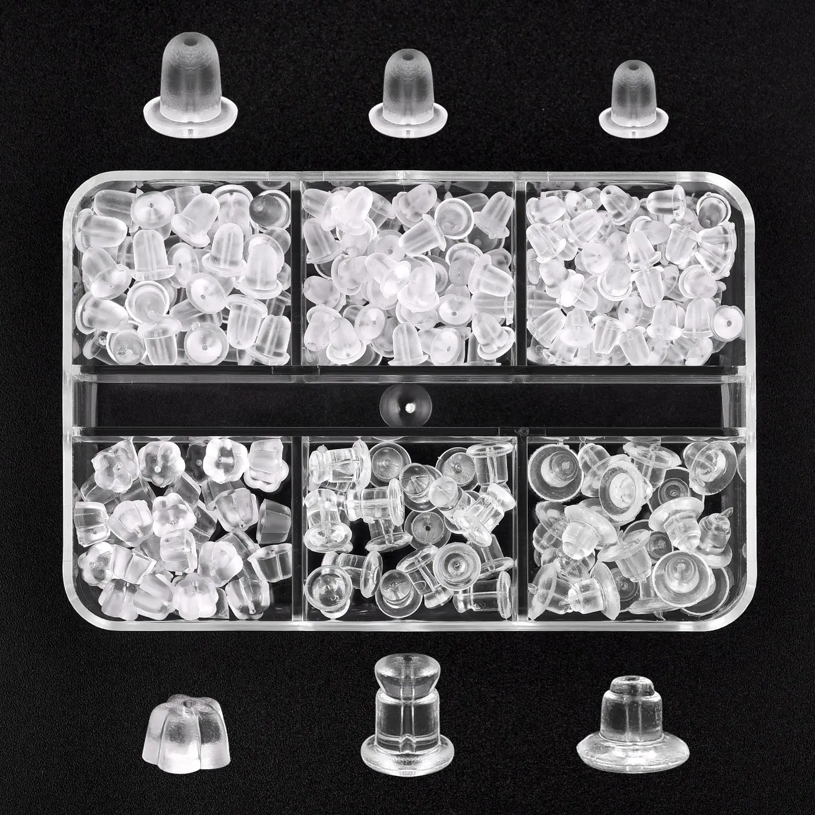 

Мягкие силиконовые блестящие Заглушки для сережек-гвоздиков, фурнитура для сережек «сделай сам», аксессуары для изготовления ювелирных изделий в разных стилях