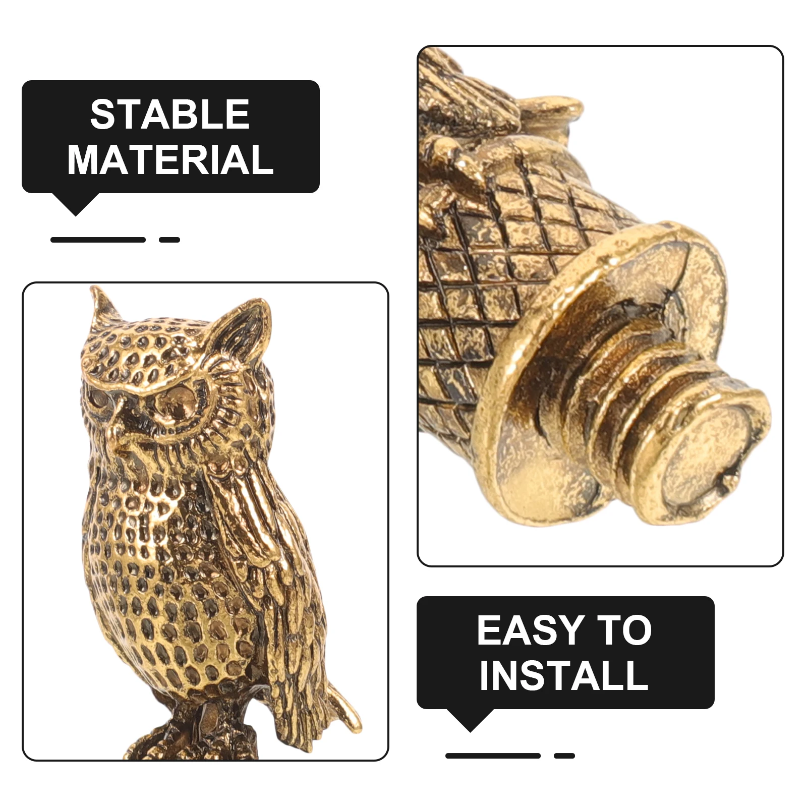 

Owl Stamp Handle Smooth Finish Comfortable Grip For Diy Wax Seal Craft Replacement Handle Accessory Tool