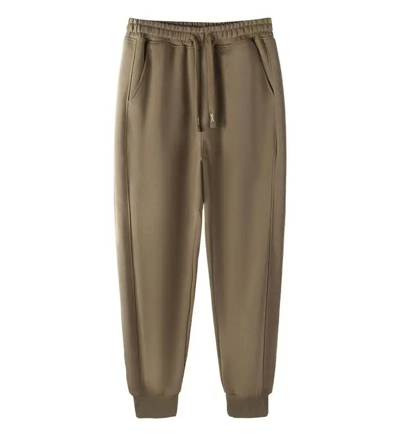 

Men's Casual Pants Autumn Winter Fleece Sweatpants Men Running Jogger Sports Gym Trousers Fashion Solid Color Workout Long Pants