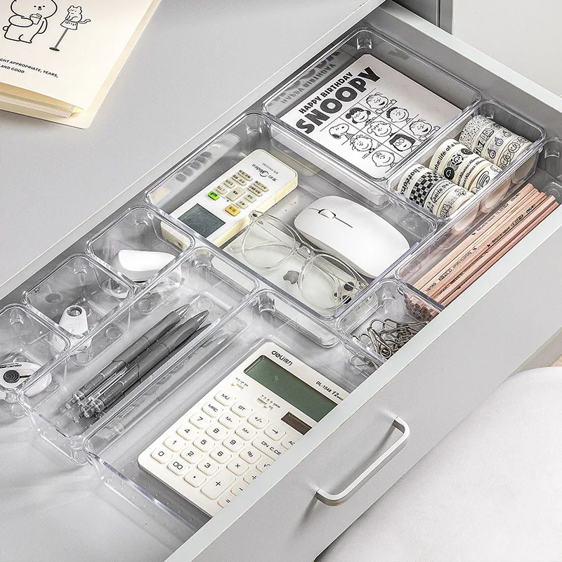 Acrylic Drawer Organizer Boxes Plastic Transparent Storage Box Makeup Organizer Jewelry Cosmetic Box Desktop Clear Organizer Box