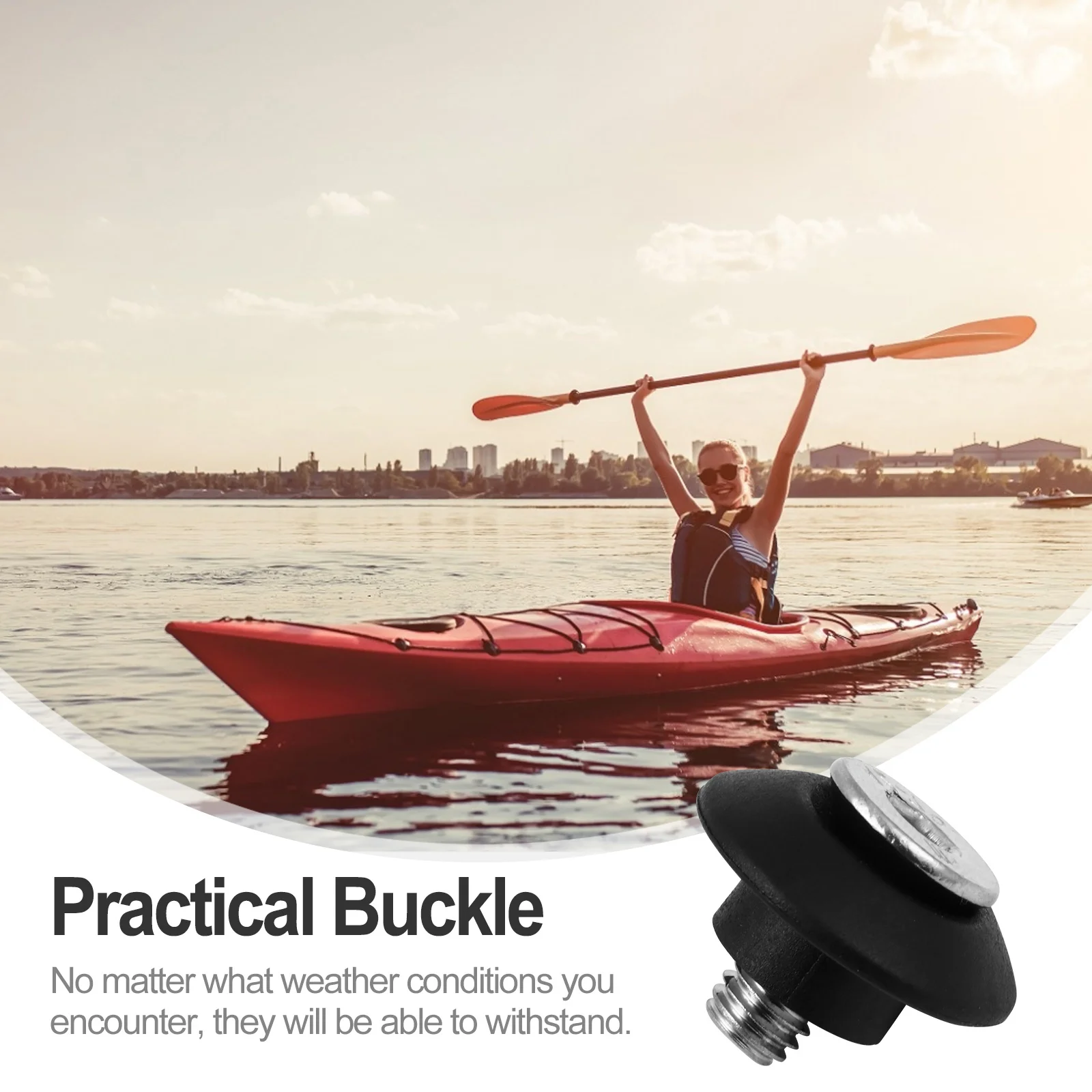 

10 Sets Rigging Kayak Buckle Kayaks Anchor Nylon Deck Sailing Paddle Boarding Accessories