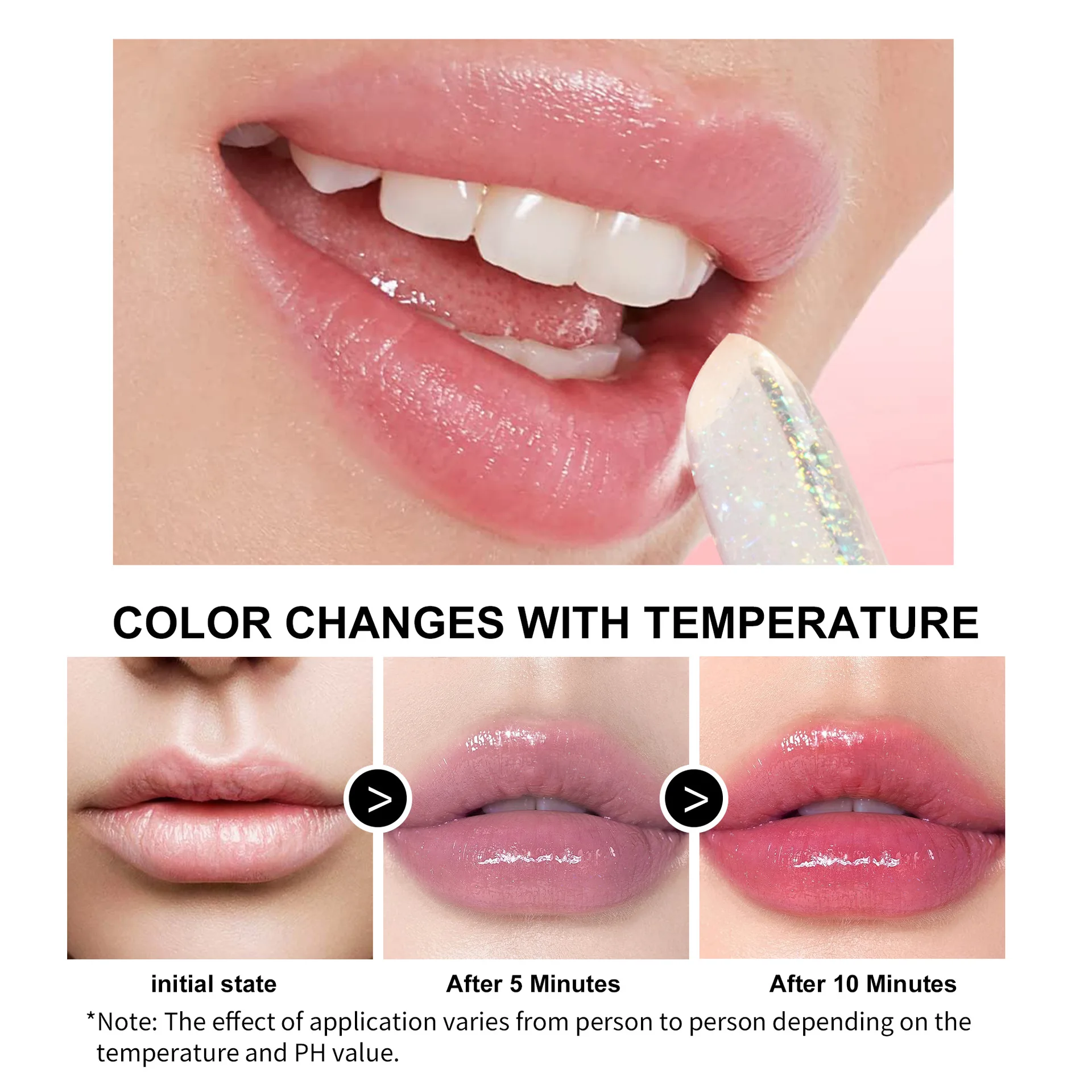 Bálsamo labial que cambia de Color por temperatura, antigrietas, hidratante de larga duración, aceite labial hidratante, lápiz labial brillante