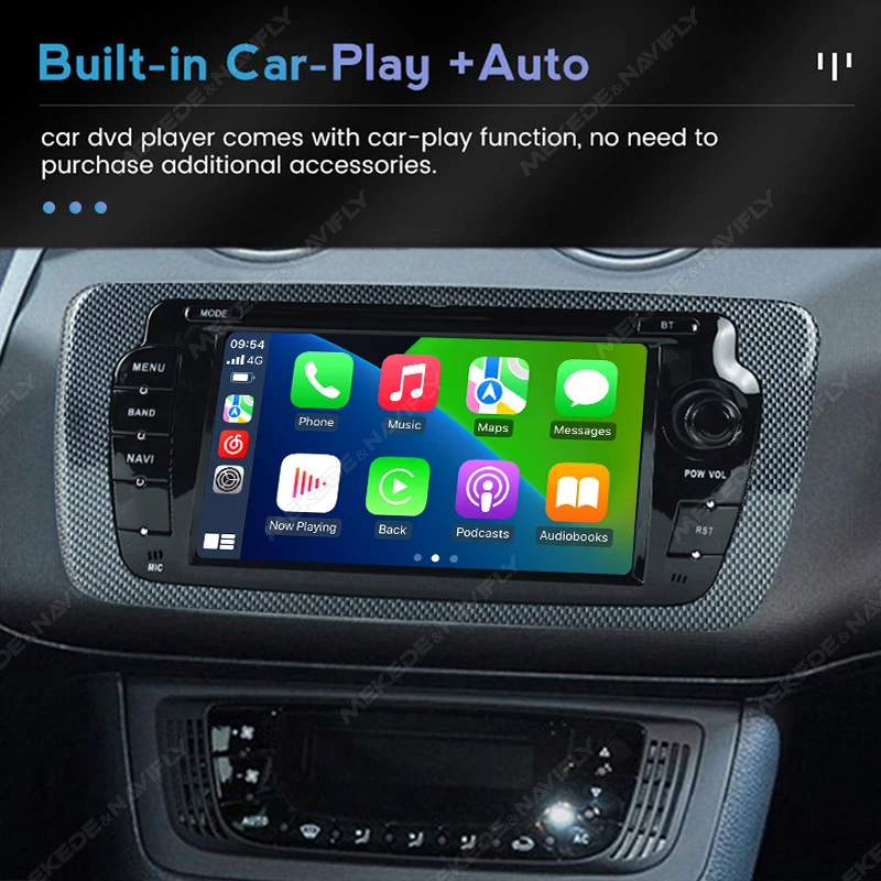 Carplay Android Auto Car Radio For Seat Ibiza 6j 2009 2010 2011 2012 2013 Multimedia Video Player GPS BT Stereo Head Unit NO DVD