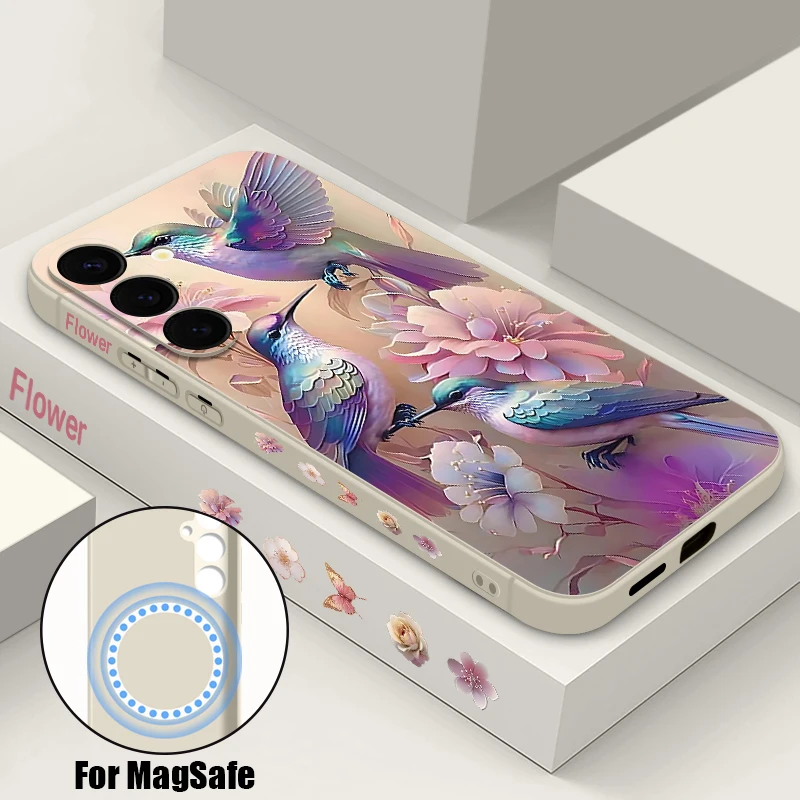 Flowers Birds Magne… - image