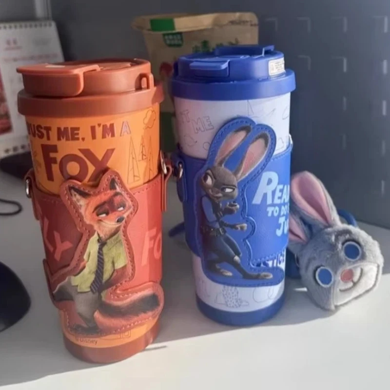 

Подлинная чашка для кофе Zootopia Nick Judy из нержавеющей стали, 500 мл, студенческая бутылка для воды, мультяшная периферия, подарки для вас