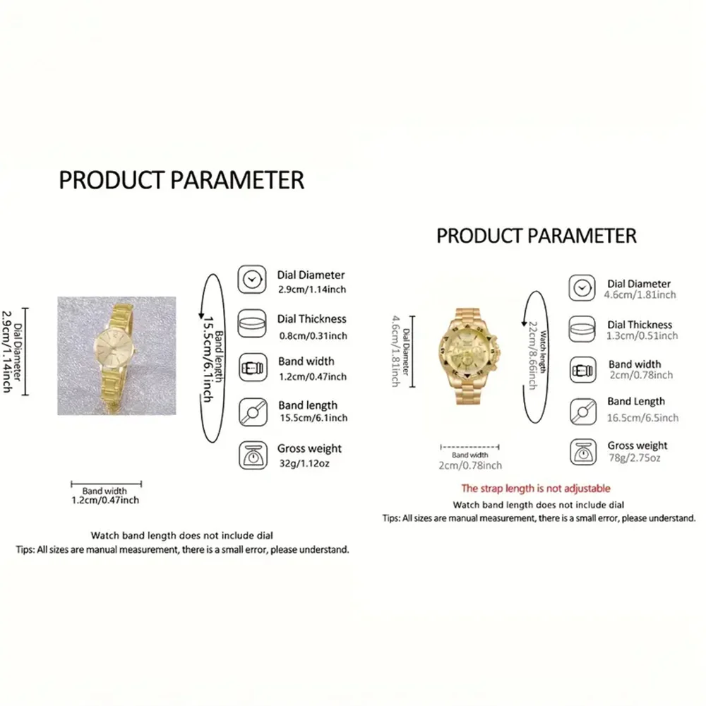 4 قطع من ساعات كوارتز عصرية كاجوال مثالية كلاسيكية فاخرة للزوجين المراهقين على طراز كوارتز بدلة سوار بسيطة أفضل